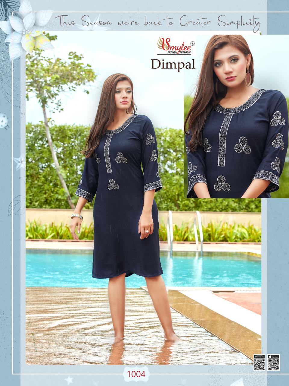 Smylee Dimpal Heavy Rayon Ethnic Wear Designer Fancy Kurti Collection